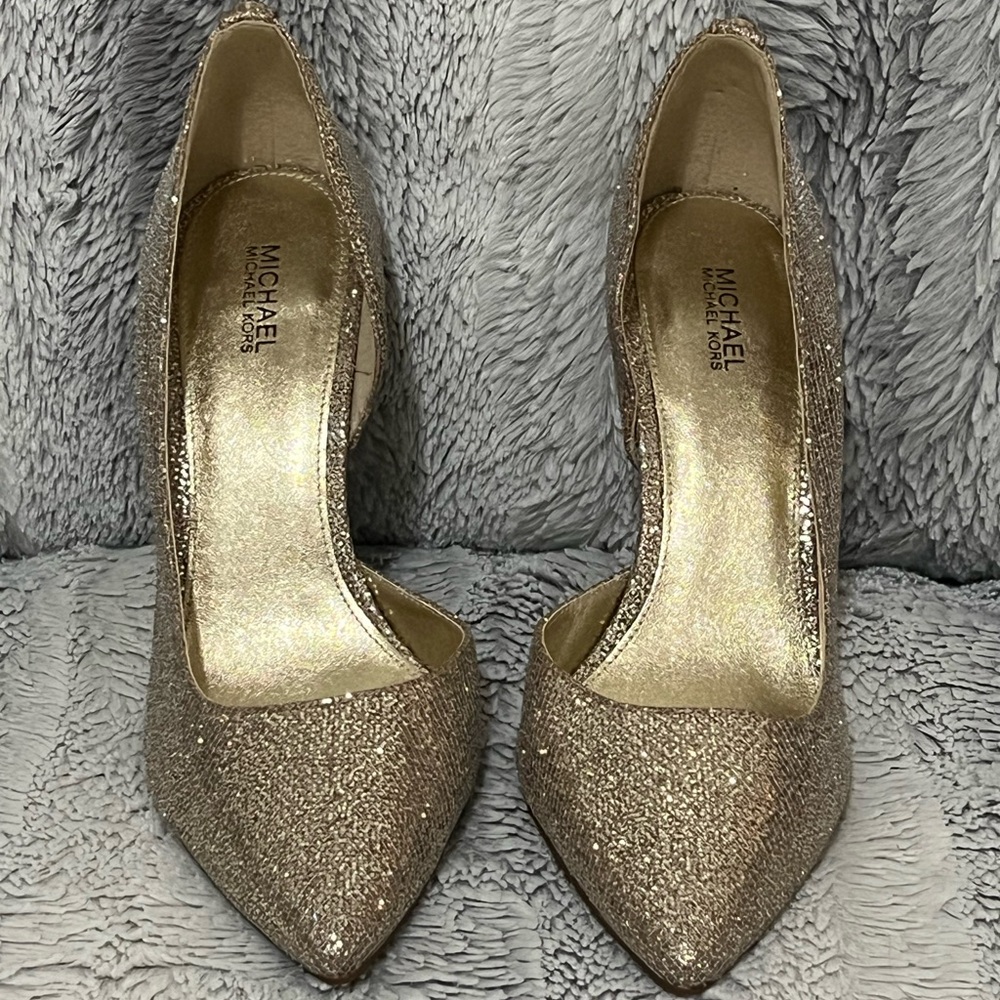 Michael Kors Gold Glitter Women's Heels